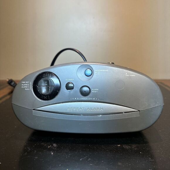 Philips Magnavox AJ3490 Weatherband Clock Radio Dual Alarm Clock - Vintage - Picture 5 of 6